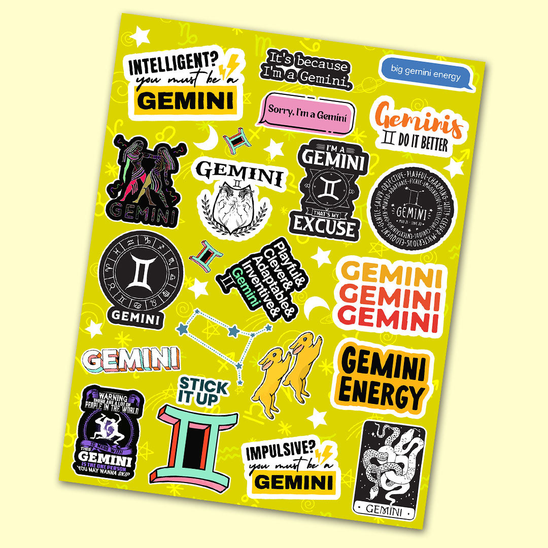 Gemini Mini Stickers Sheet