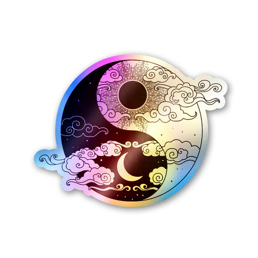Yin Yang Holographic Stickers