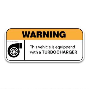 Warning The Vehicle Bumper Sticker waterproof vinyl decal for laptop, bike, car & bottle