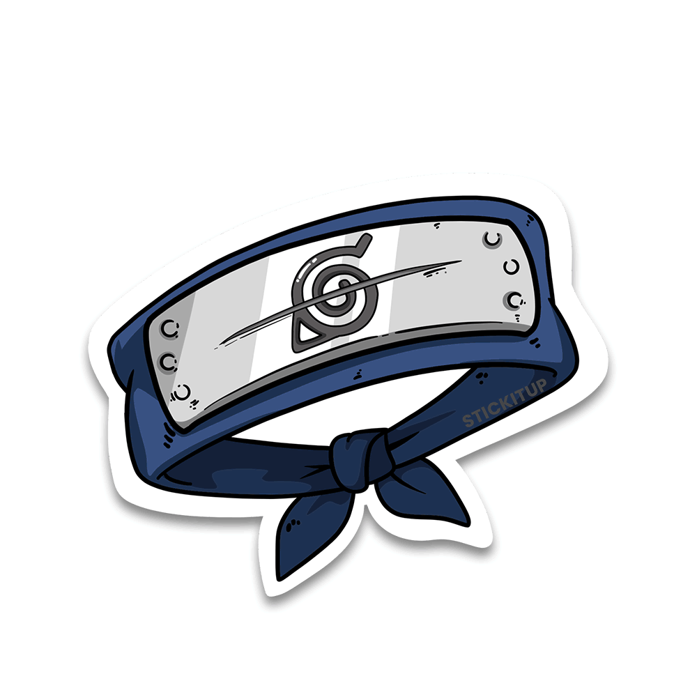 Konoha Headband Bumper Sticker waterproof vinyl decal for laptop, bike, car & bottle