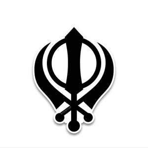 Khanda Bumper Sticker waterproof vinyl decal for laptop, bike, car & bottle