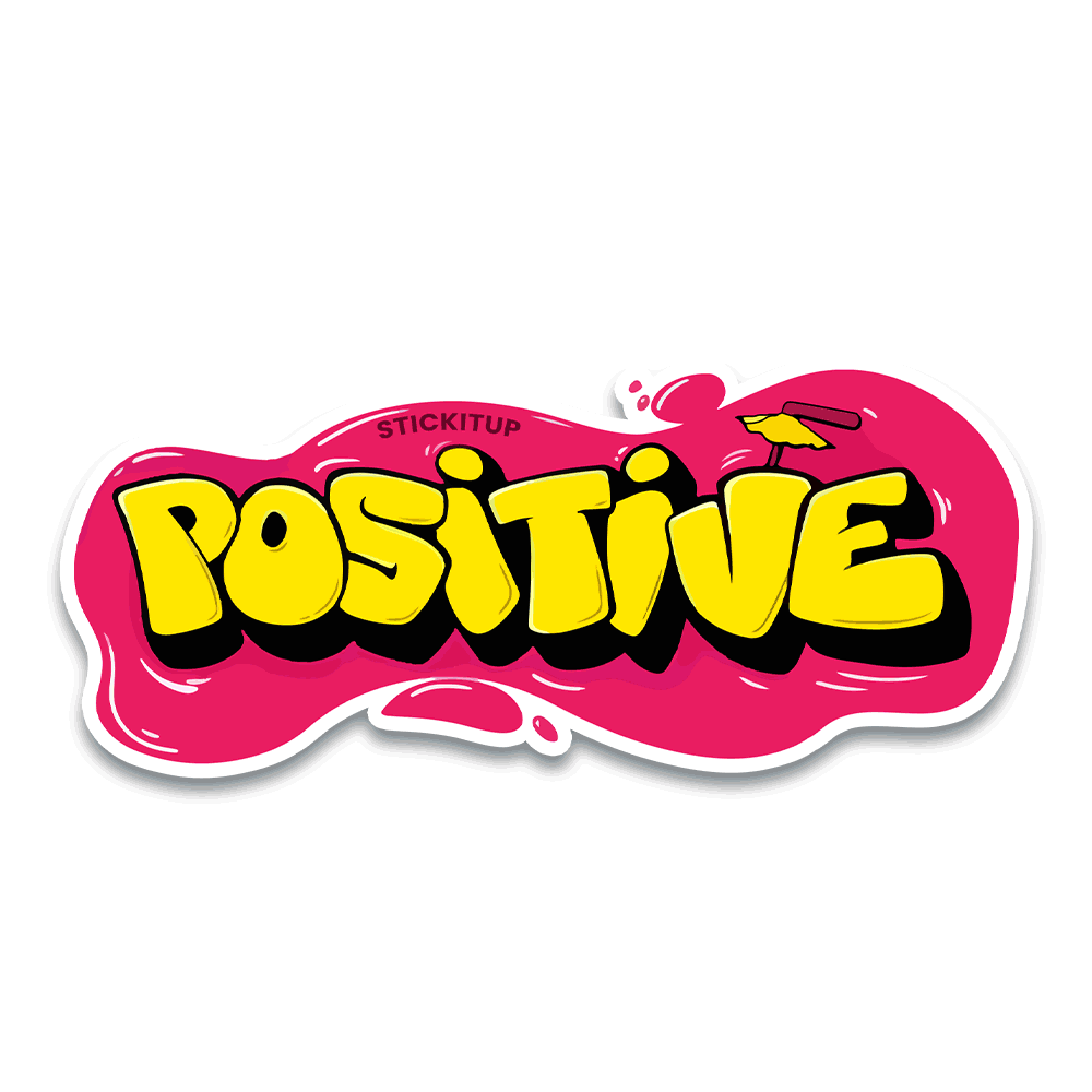 Positive Bumper Sticker waterproof vinyl decal for laptop, bike, car & bottle