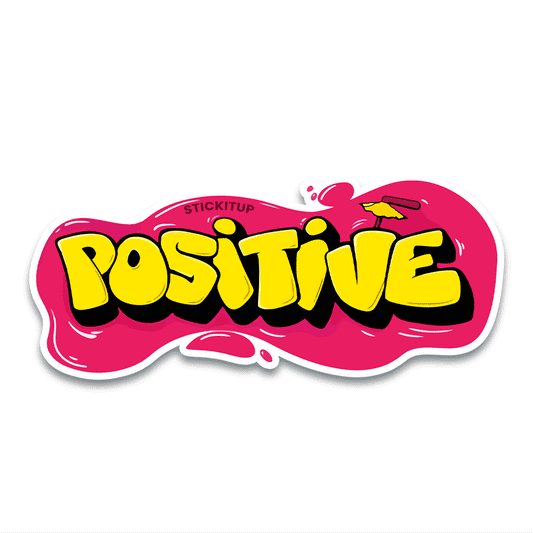 Positive Bumper Sticker waterproof vinyl decal for laptop, bike, car & bottle
