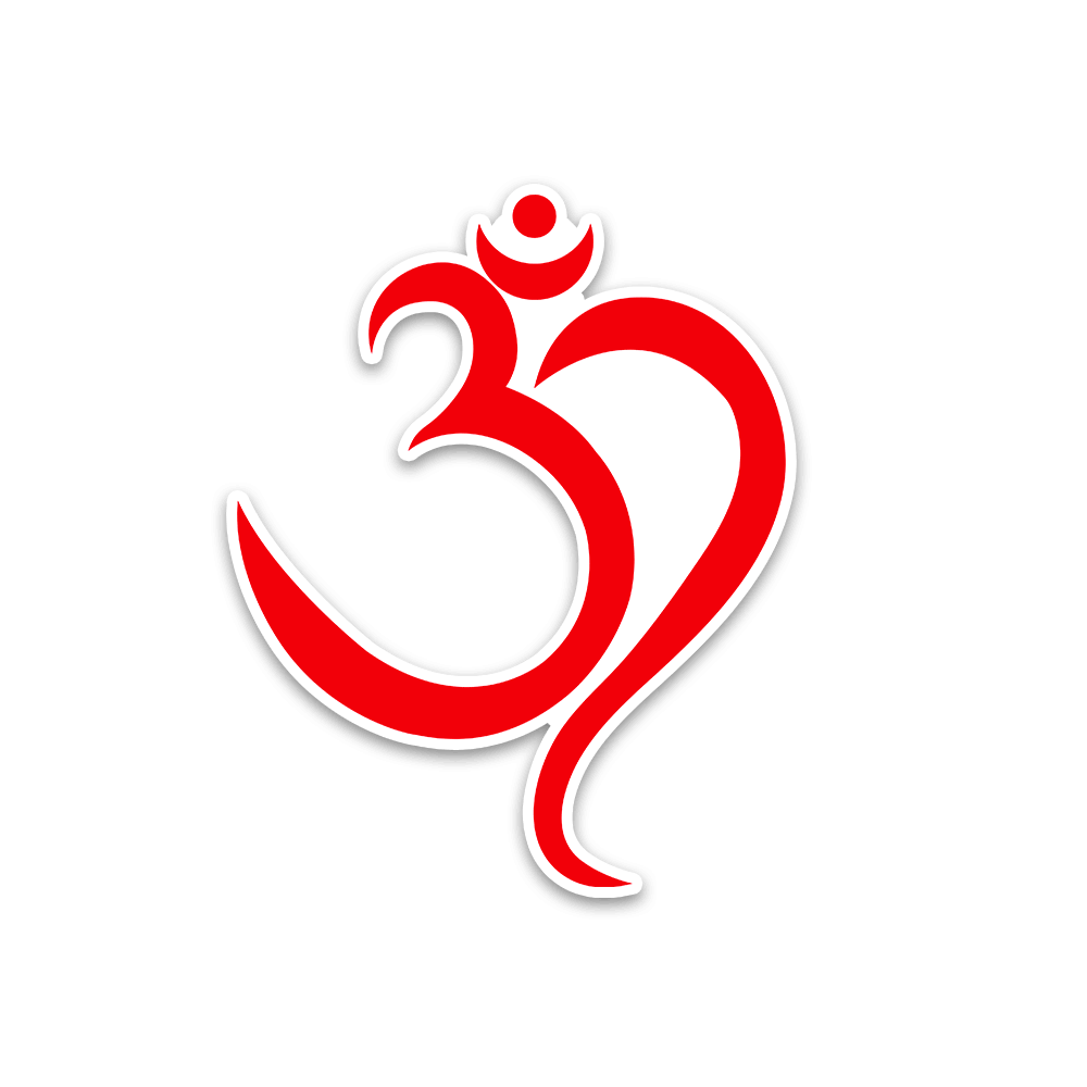 Red Colour Om Bumper Sticker - Bumper Sticker | STICK IT UP