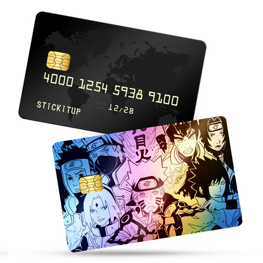 Naruto Character Collage  Holographic Credit Card Skin