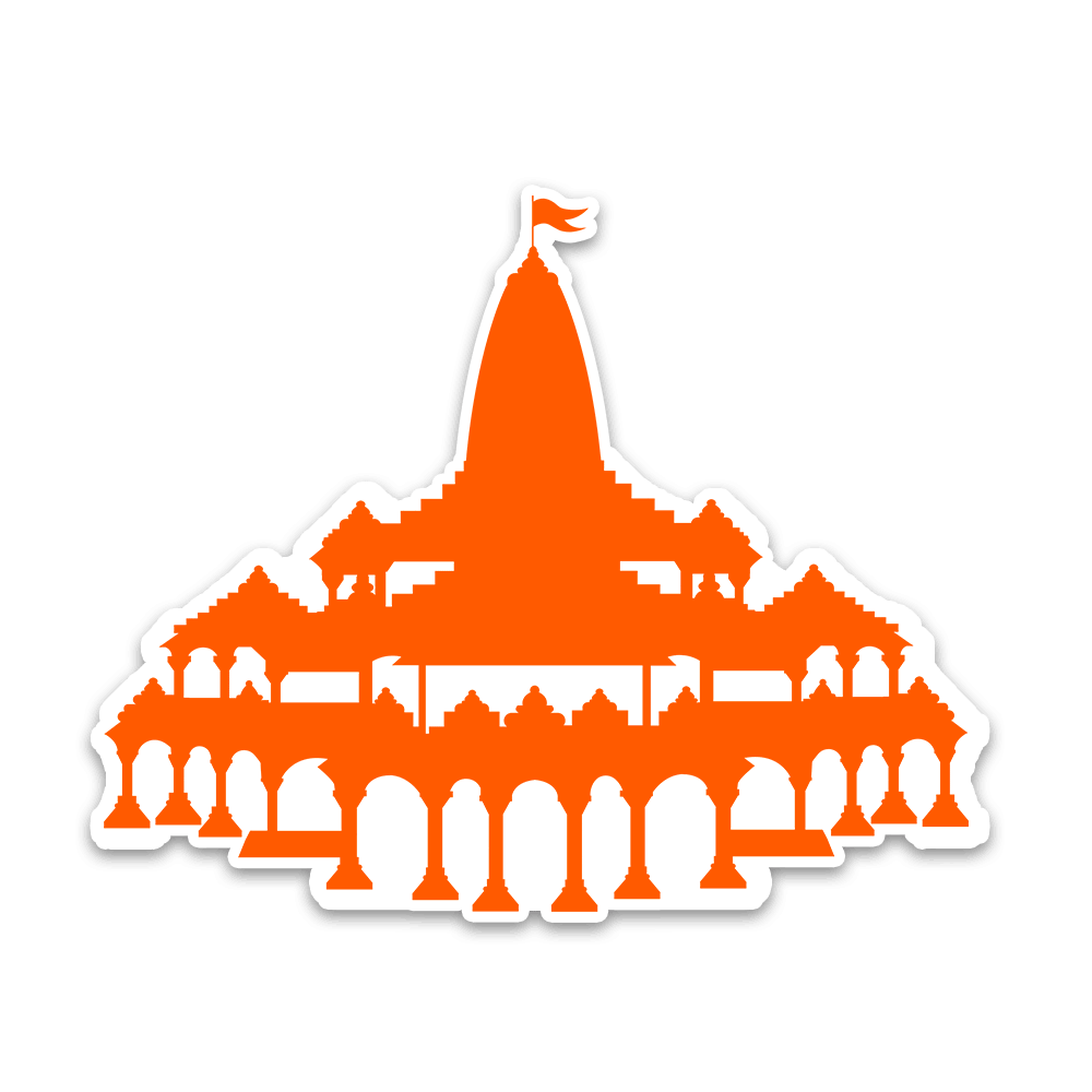 Shree Ram Mandir Bumper Sticker - Bumper Sticker | STICK IT UP