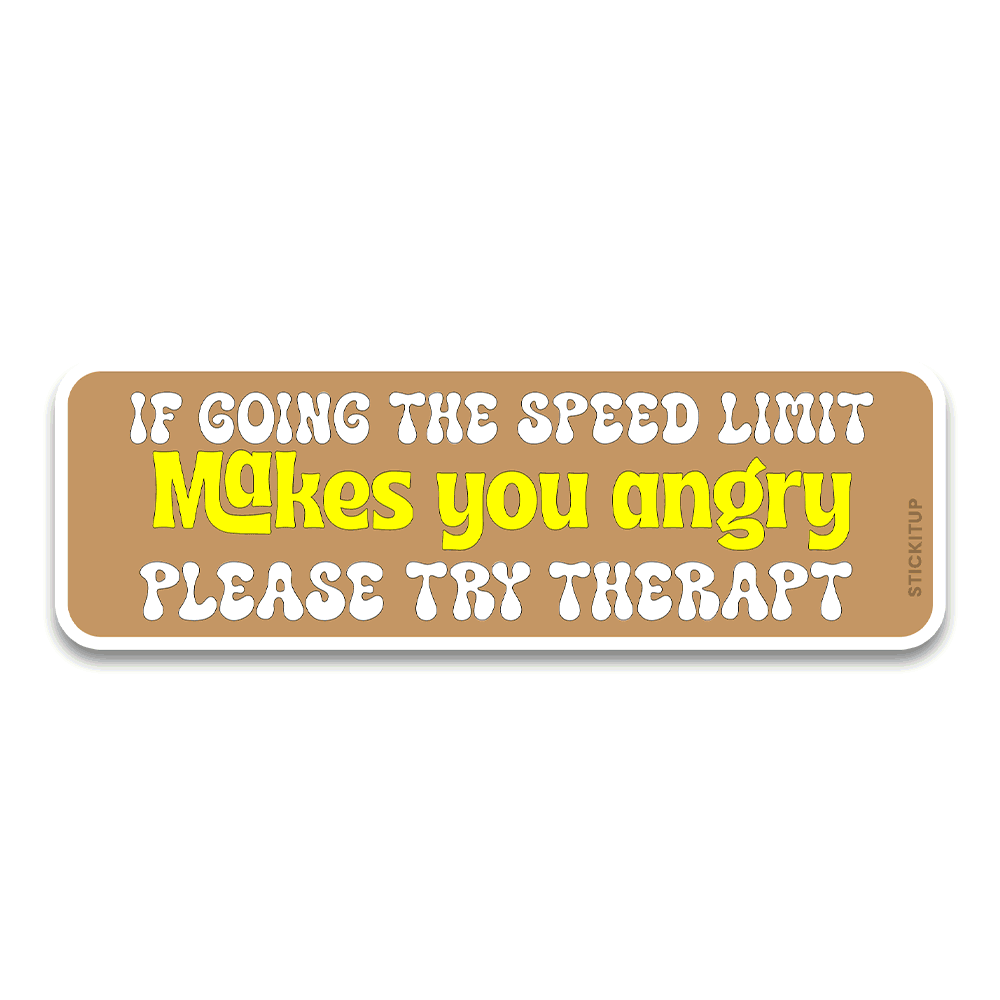 You Angry Bumper Sticker waterproof vinyl decal for laptop, bike, car & bottle