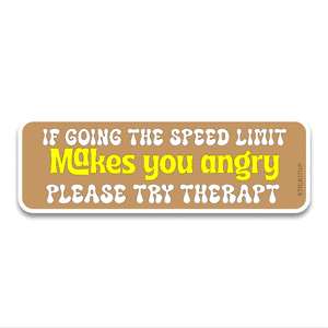 You Angry Bumper Sticker waterproof vinyl decal for laptop, bike, car & bottle
