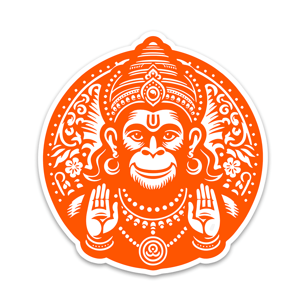 Hanneman Sticker STICK IT UP – Hanuman Bumper Sticker – Premium Reflective Bumper ...