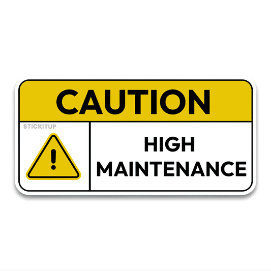 Caution High Bumper Sticker