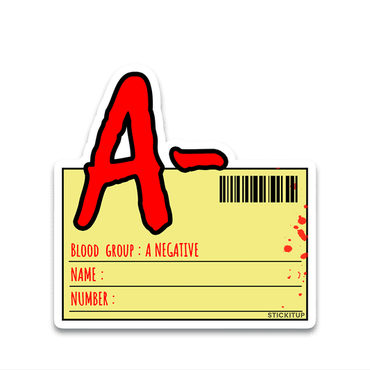 A Minus Bumper Sticker waterproof vinyl decal for laptop, bike, car & bottle