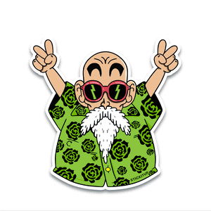 Master Roshi Bumper Sticker waterproof vinyl decal for laptop, bike, car & bottle