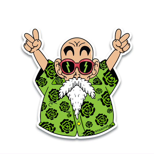 Master Roshi Bumper Sticker waterproof vinyl decal for laptop, bike, car & bottle