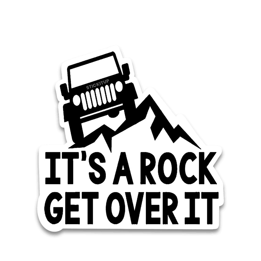 It's a rock Bumper Sticker waterproof vinyl decal for laptop, bike, car & bottle