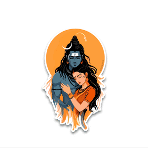 Shiv Paarvatee Bumper Sticker waterproof vinyl decal for laptop, bike, car & bottle