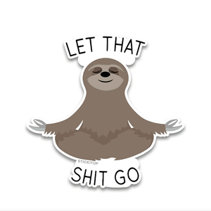 Let that shit go Bumper Sticker waterproof vinyl decal for laptop, bike, car & bottle