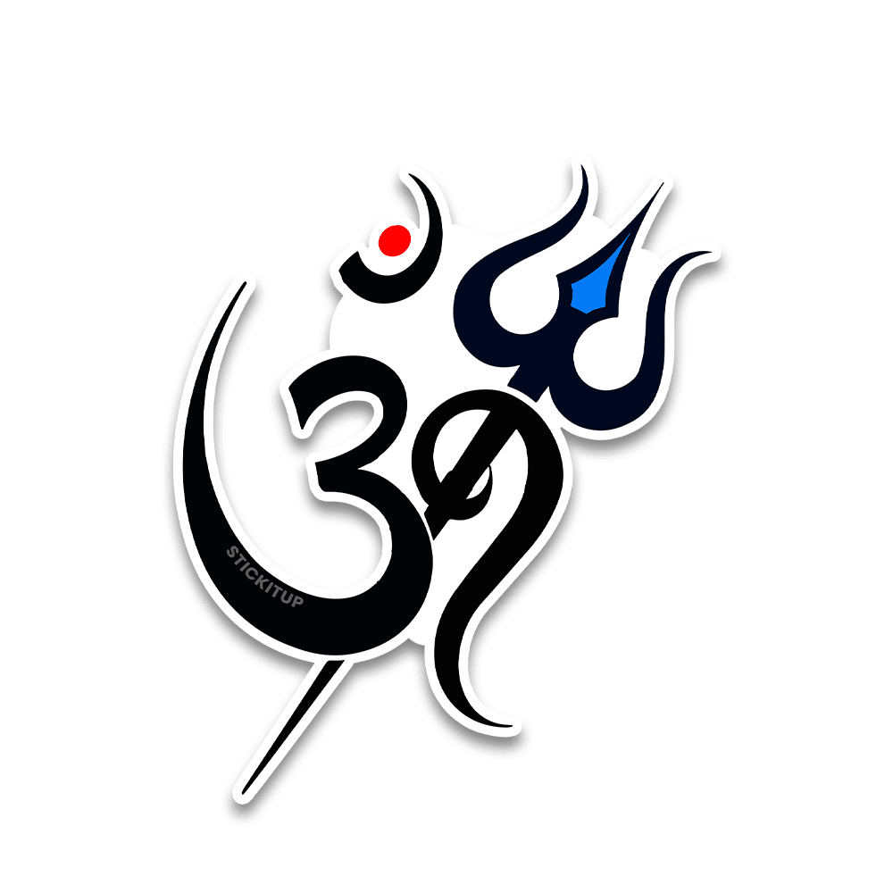 om Bumper Sticker waterproof vinyl decal for laptop, bike, car & bottle