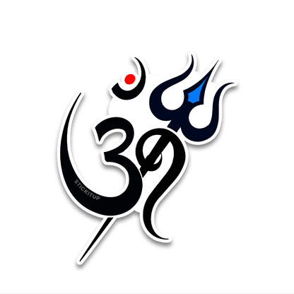 om Bumper Sticker waterproof vinyl decal for laptop, bike, car & bottle