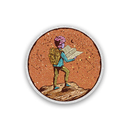 Adventure Glitter Sticker