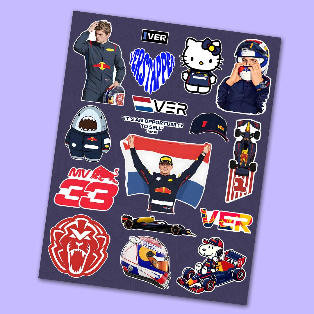 Max Verstappen Sticker Sheet