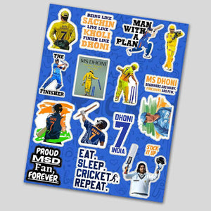 M.S.Dhoni mini sticker sheet