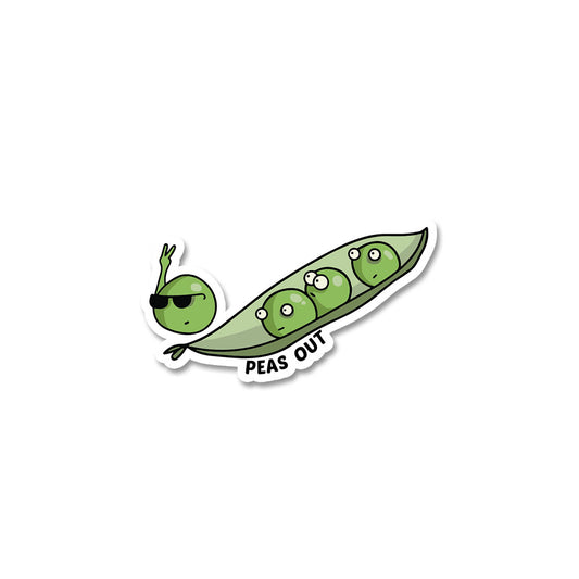 Peas Out Sticker
