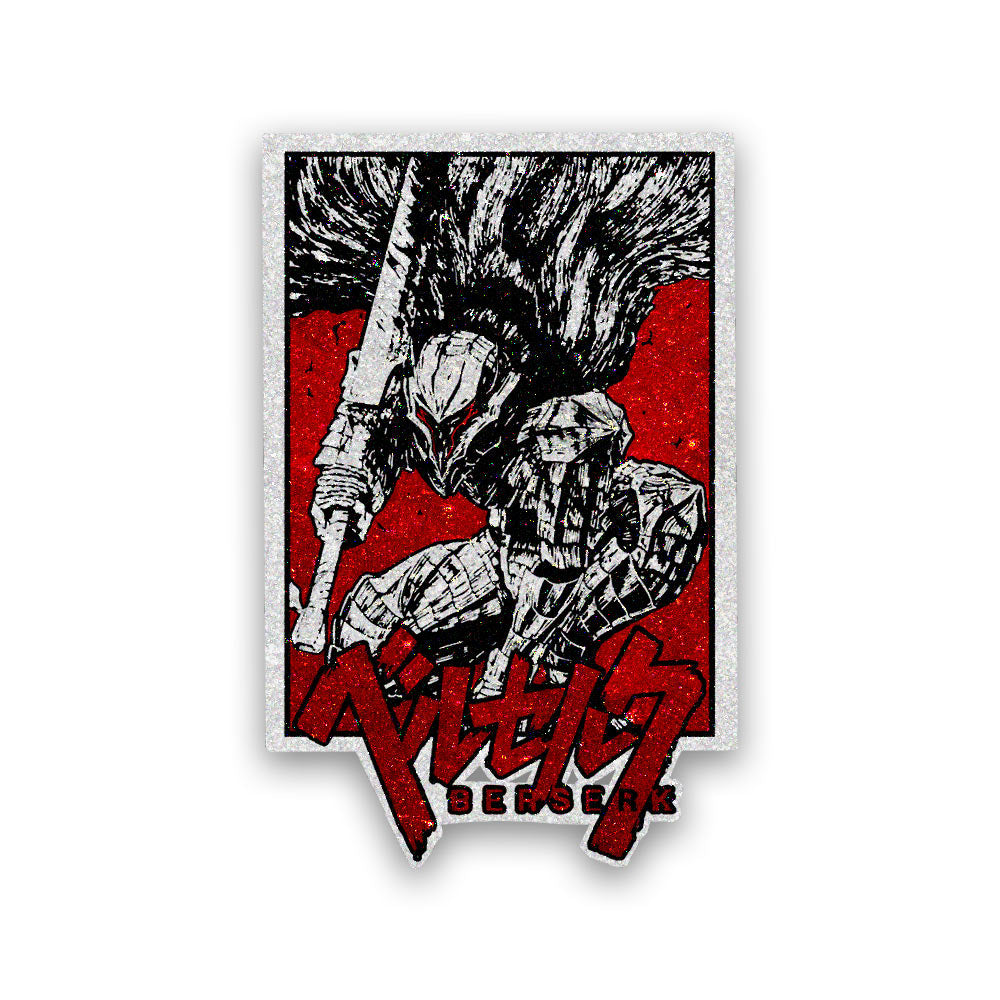 Berserker Black Glitter Sticker