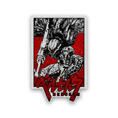 Berserker Black Glitter Sticker