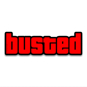 BUSTED Bumper Sticker