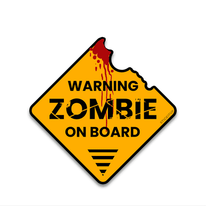 Zombie Bumper Sticker waterproof vinyl decal for laptop, bike, car & bottle