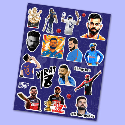 Virat Kholi Mini Sticker Sheet