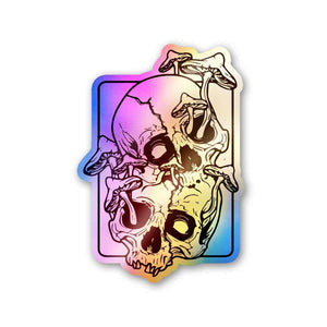 Skull Mushroom Holographic Stickers | STICK IT UP