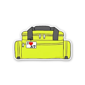 I Love At Duffel Bag Sticker