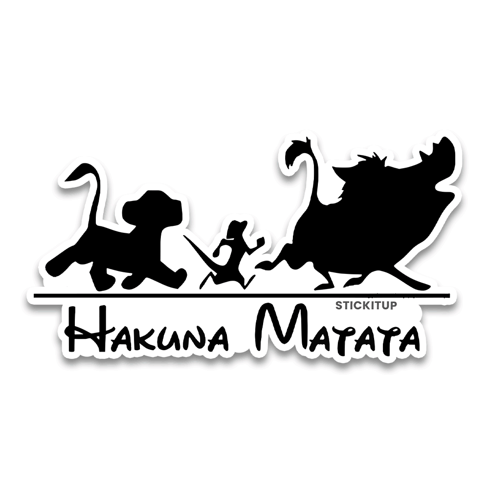 Matata Bumper Sticker waterproof vinyl decal for laptop, bike, car & bottle