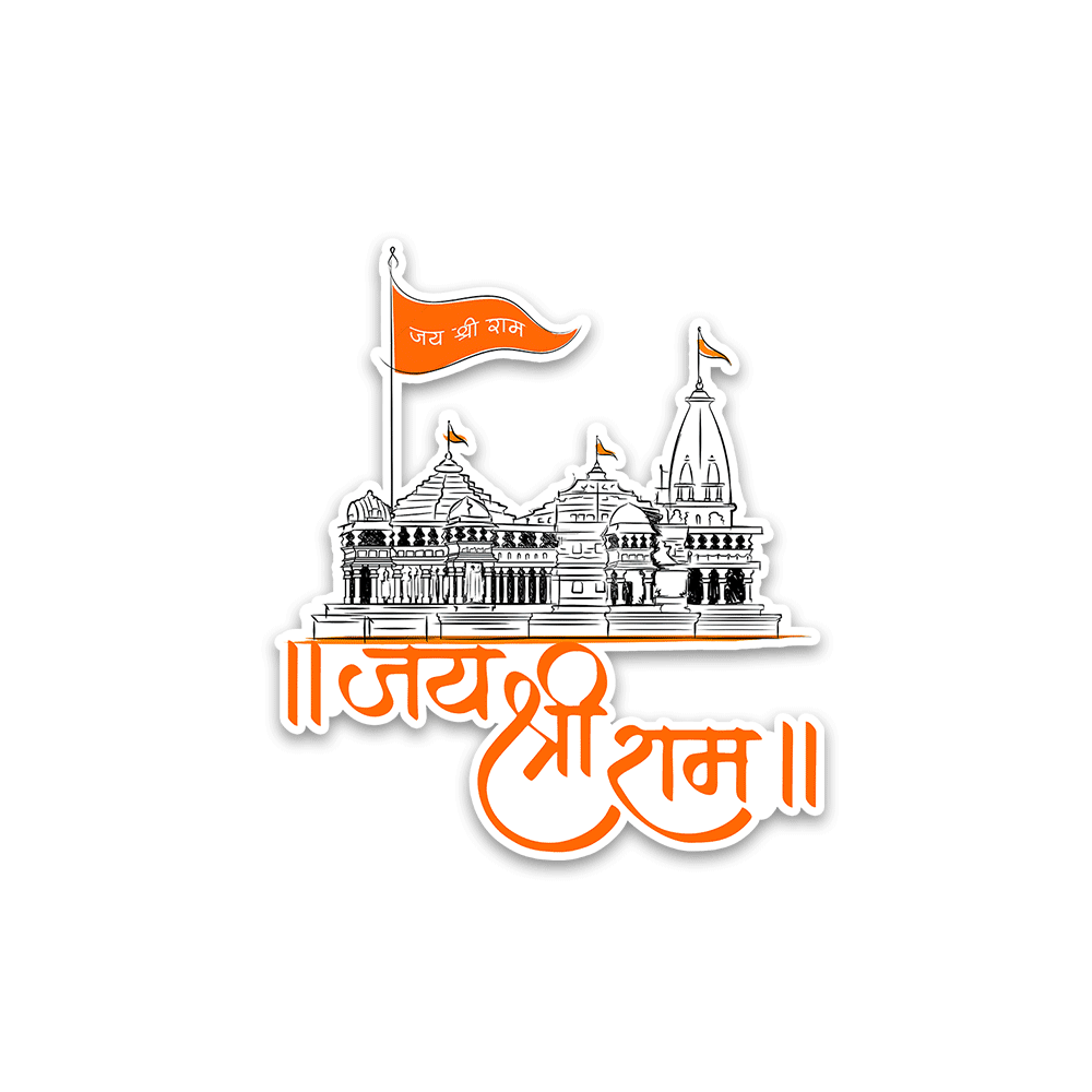 Buy Jay Shree Ram Bumper Sticker Online | Premium Waterproof Vinyl ...