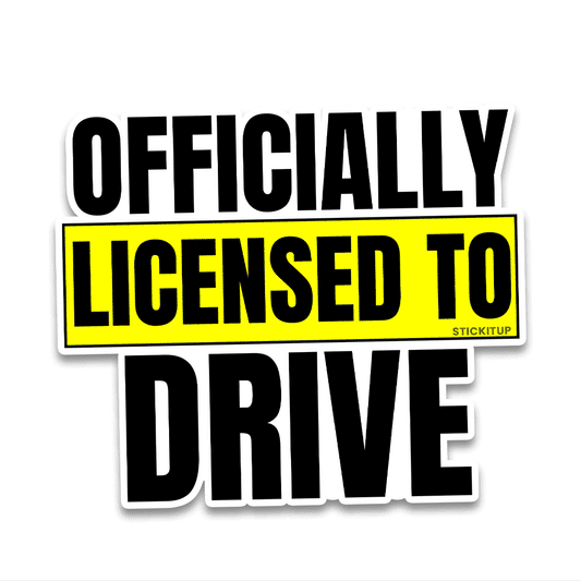 Licensed to Bumper Sticker waterproof vinyl decal for laptop, bike, car & bottle