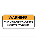Vehicle Warning Bumper Sticker waterproof vinyl decal for laptop, bike, car & bottle