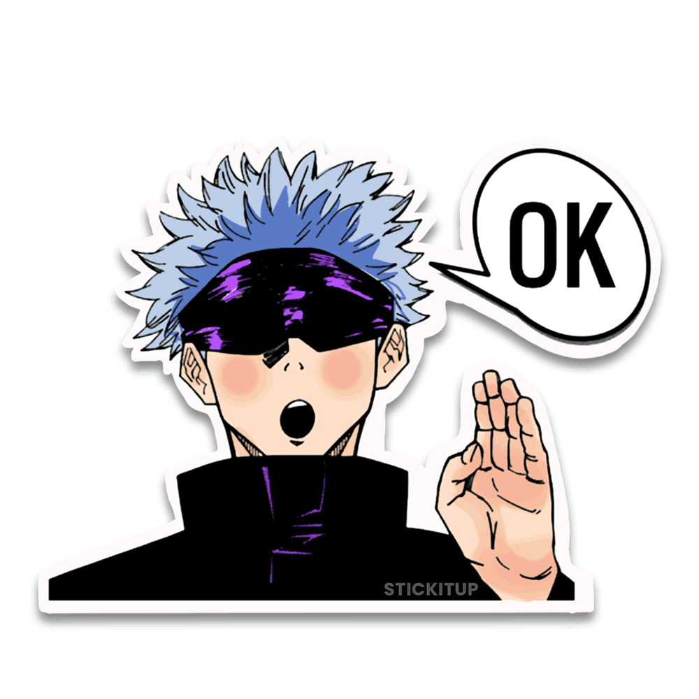 ok Bumper Sticker waterproof vinyl decal for laptop, bike, car & bottle