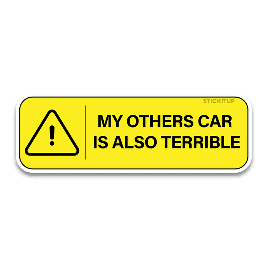 my car Bumper Sticker waterproof vinyl decal for laptop, bike, car & bottle