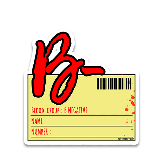 B Minus Bumper Sticker waterproof vinyl decal for laptop, bike, car & bottle