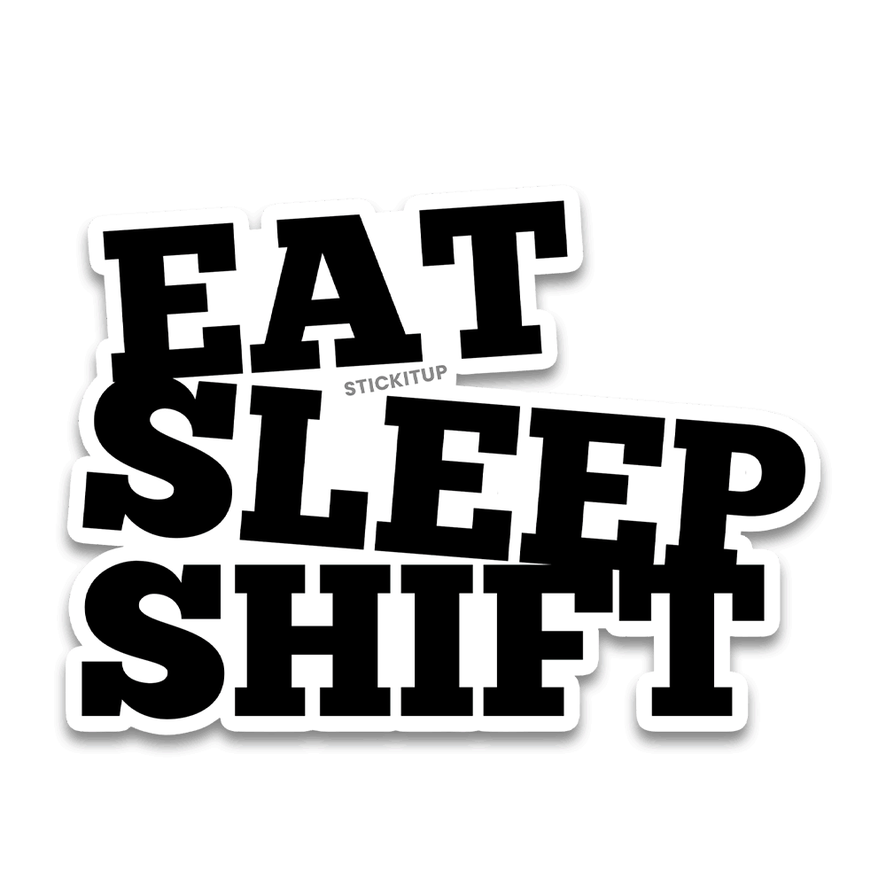 eat sleep Bumper Sticker - Bumper Sticker | STICK IT UP