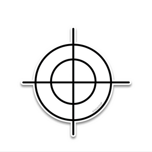 Target Bumper Sticker waterproof vinyl decal for laptop, bike, car & bottle