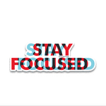 Stay Focused Bumper Sticker waterproof vinyl decal for laptop, bike, car & bottle