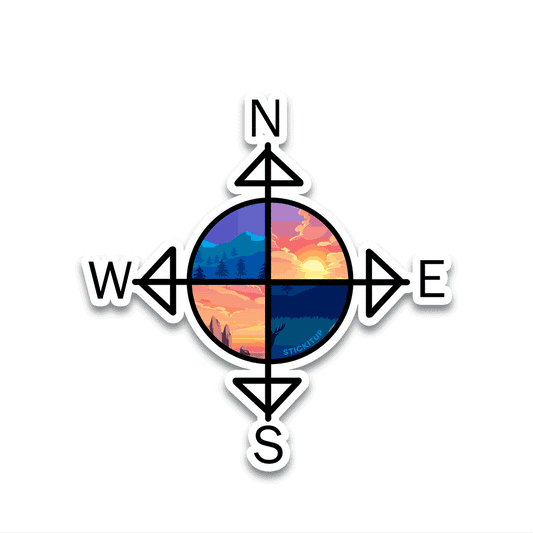 Compass Rose Bumper Sticker