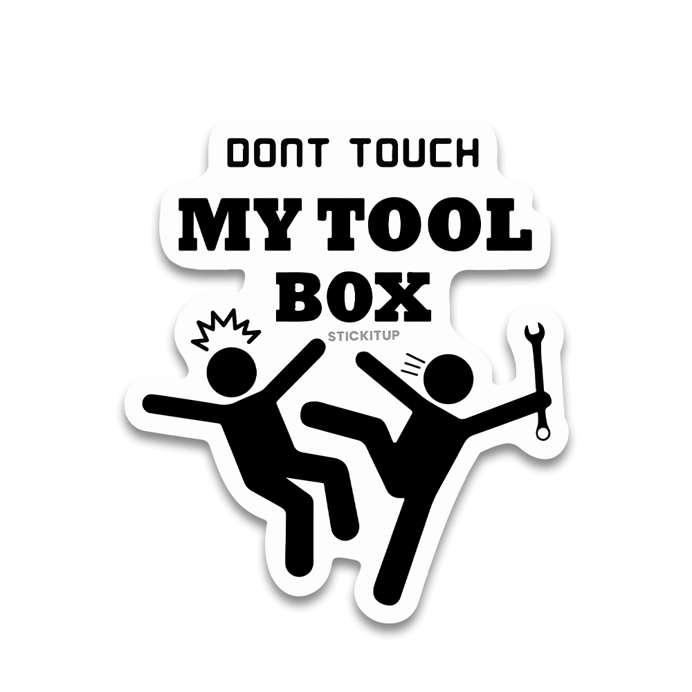 My tool Box Bumper Sticker waterproof vinyl decal for laptop, bike, car & bottle