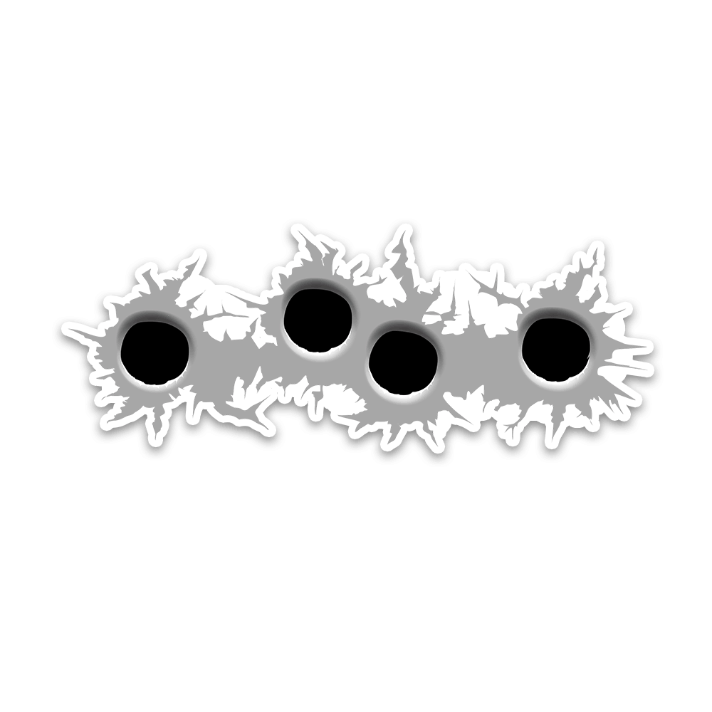 Gun Point Sticker Buy Bullet Marks Bumper Sticker Online | Premium Waterproof Vinyl ...