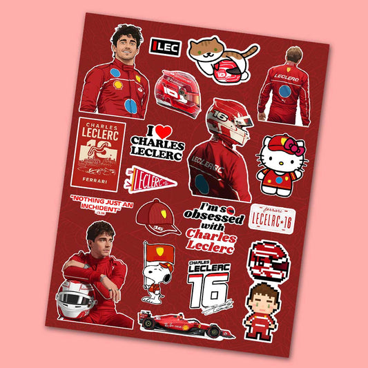 Charles Leclerc Sticker Sheet