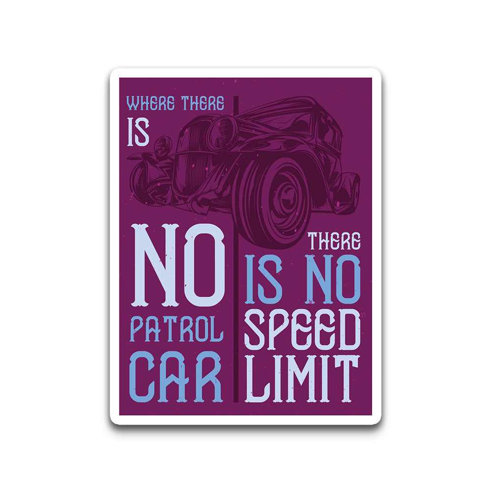 No Speed Limit Bumper Sticker | STICK IT UP
