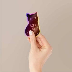 Good Luck Cat Holographic Stickers | STICK IT UP
