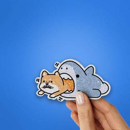 Baby Shark Glitter Sticker